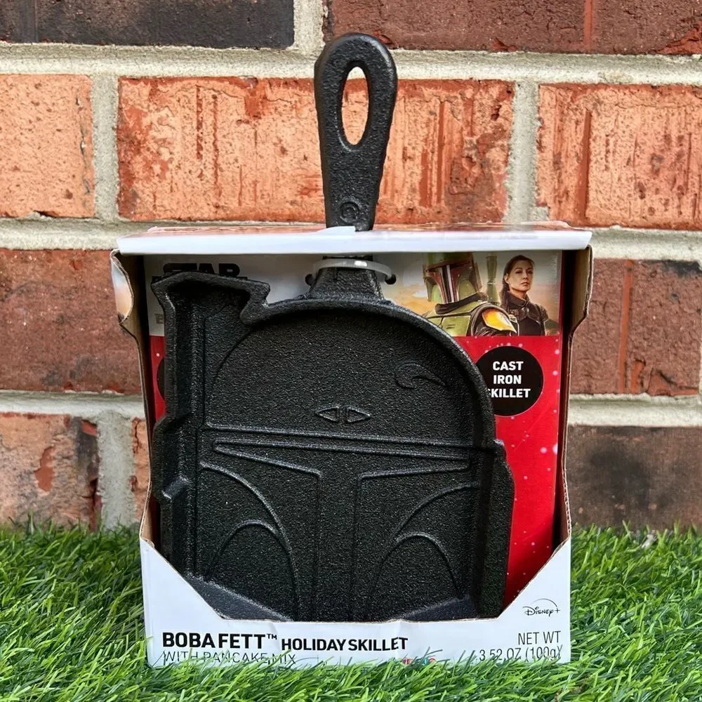 Stars War The Mandalorian “bobafett Holiday Skillet” Cast Iron Skillet